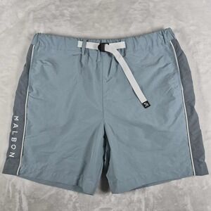 Malbon Island Strider Golf Shorts Men's 2XL XXL Blue 7" Inseam Belt Casual